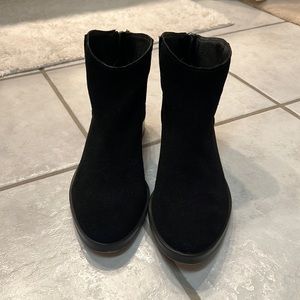 Dolce Vita suede black zip up booties - womens size 8